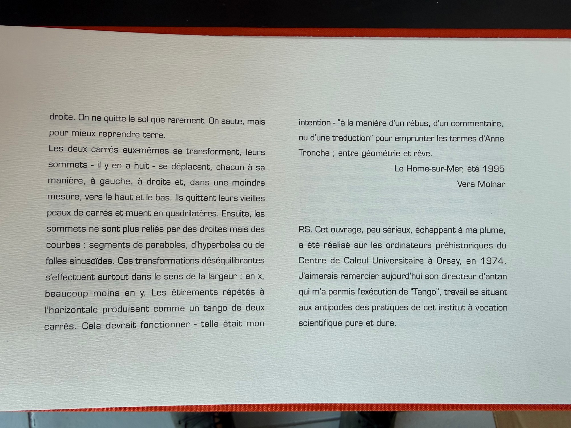 text, ending with the Orsay postscript