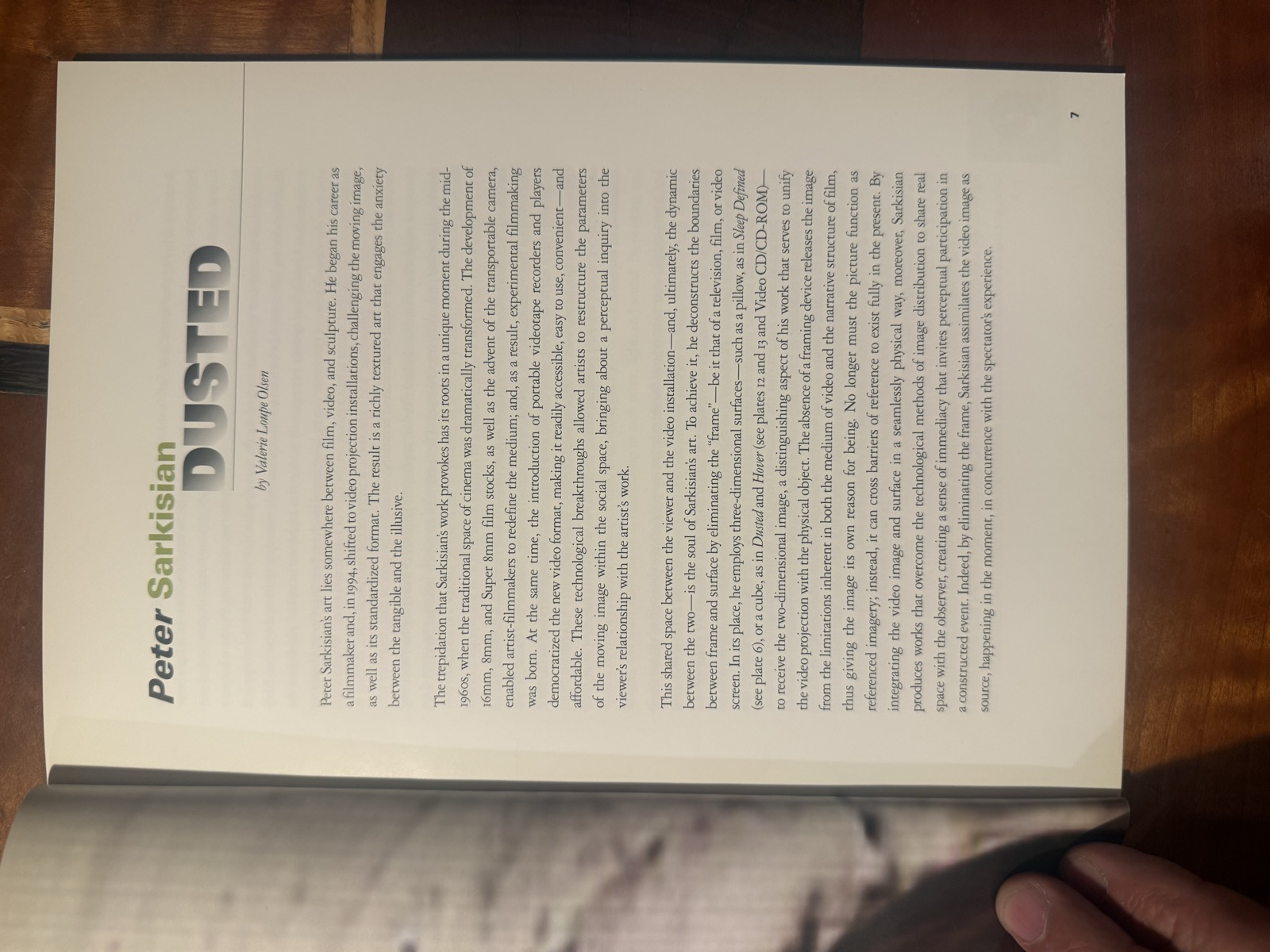 essay — "Peter Sarkisian: Dusted" by Valerie Loupe Olsen