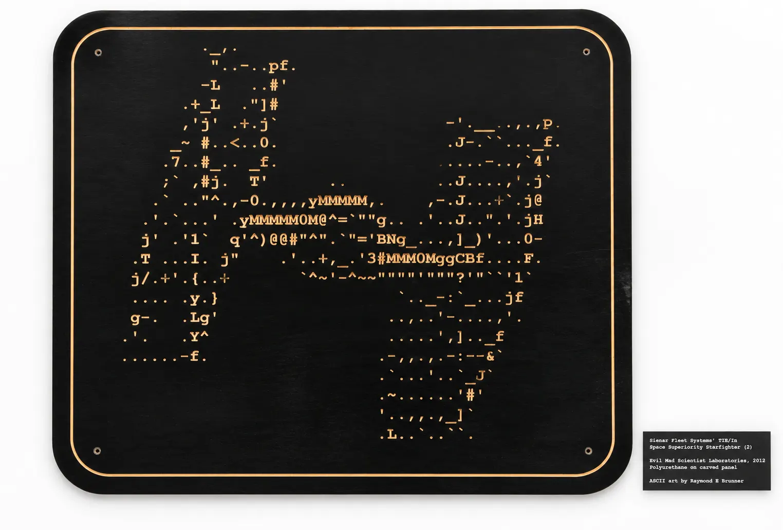 Sienar Fleet Systems' TIE/In Space Superiority Starfighter (2)  / ASCII art by Windell H. Oskay