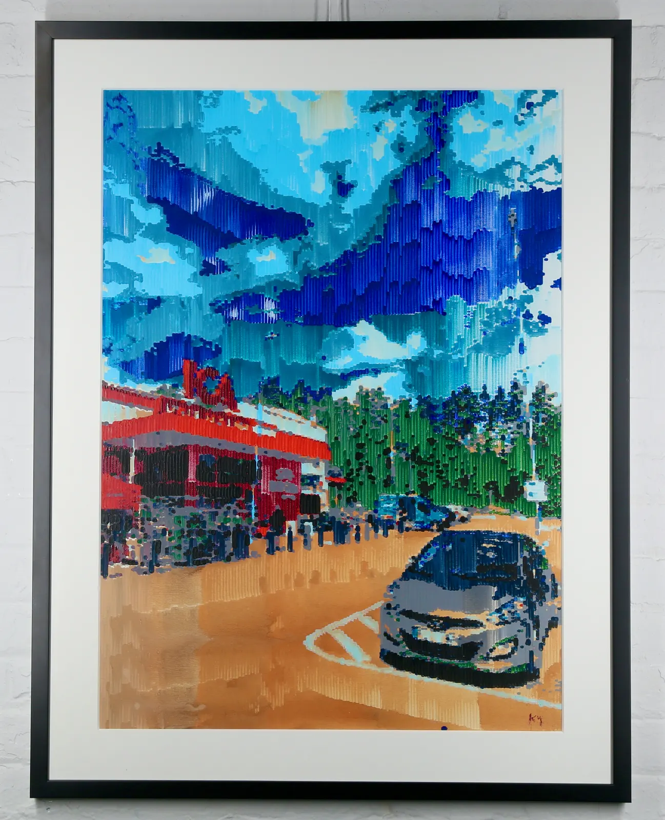 Plotter Painting 1 by Kristoffer Nordgren