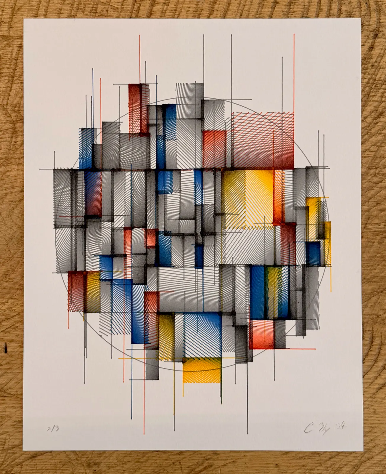 ma151 - tectonic 1.1 × 2 (signed and dated)  2/3 by Chris Bly