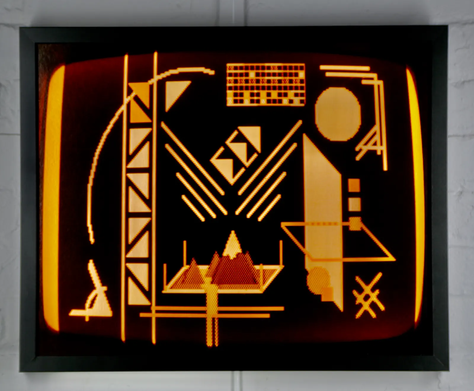 abstract composition in amber phosphor IV by Kate the Cursed