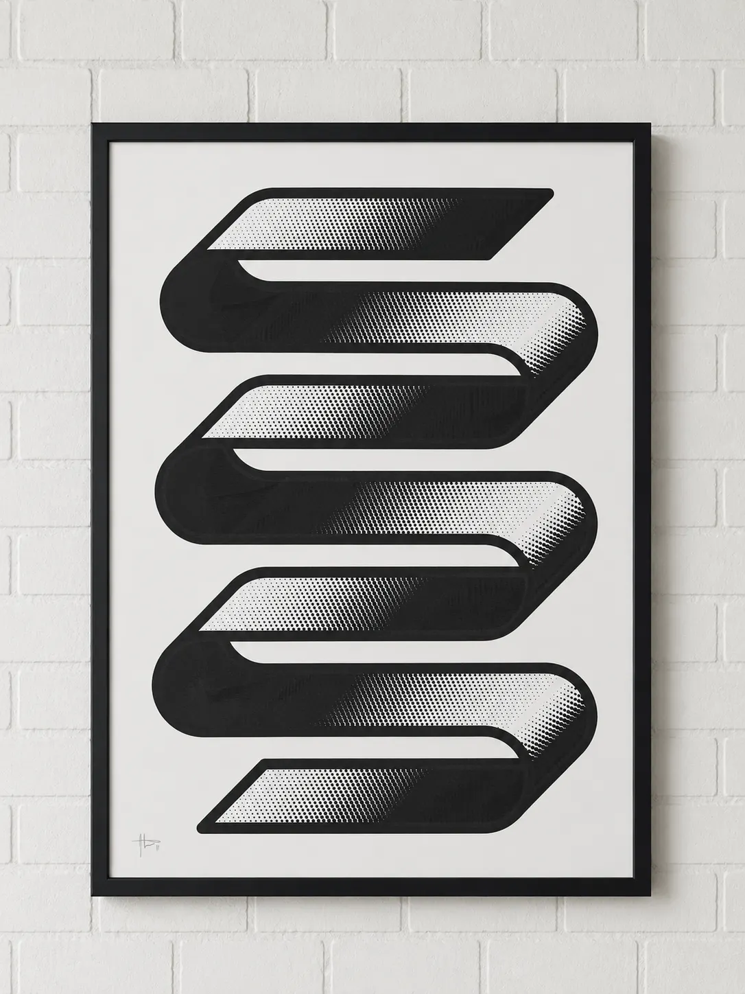 Halftone Ribbons #01 by Andrew Strauss