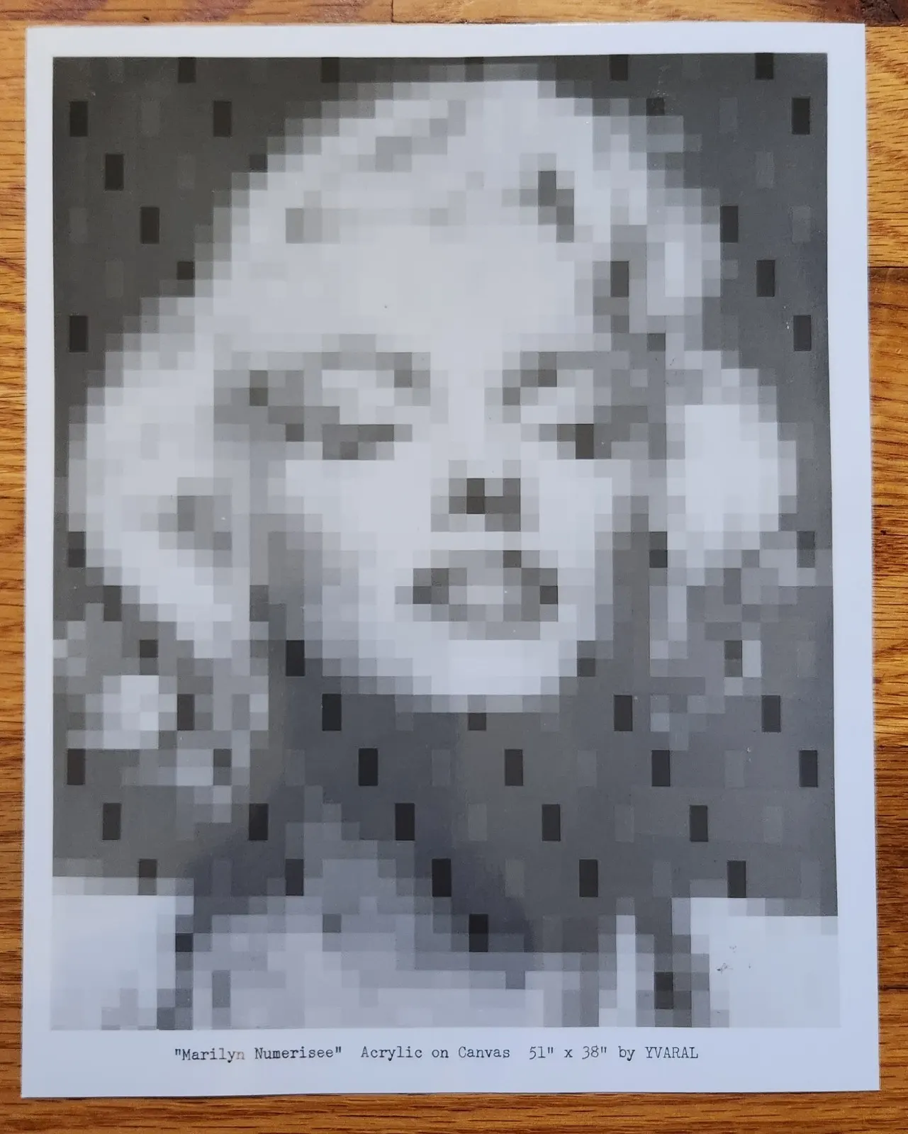 “Marilyn Numérisée” press photograph by Yvaral