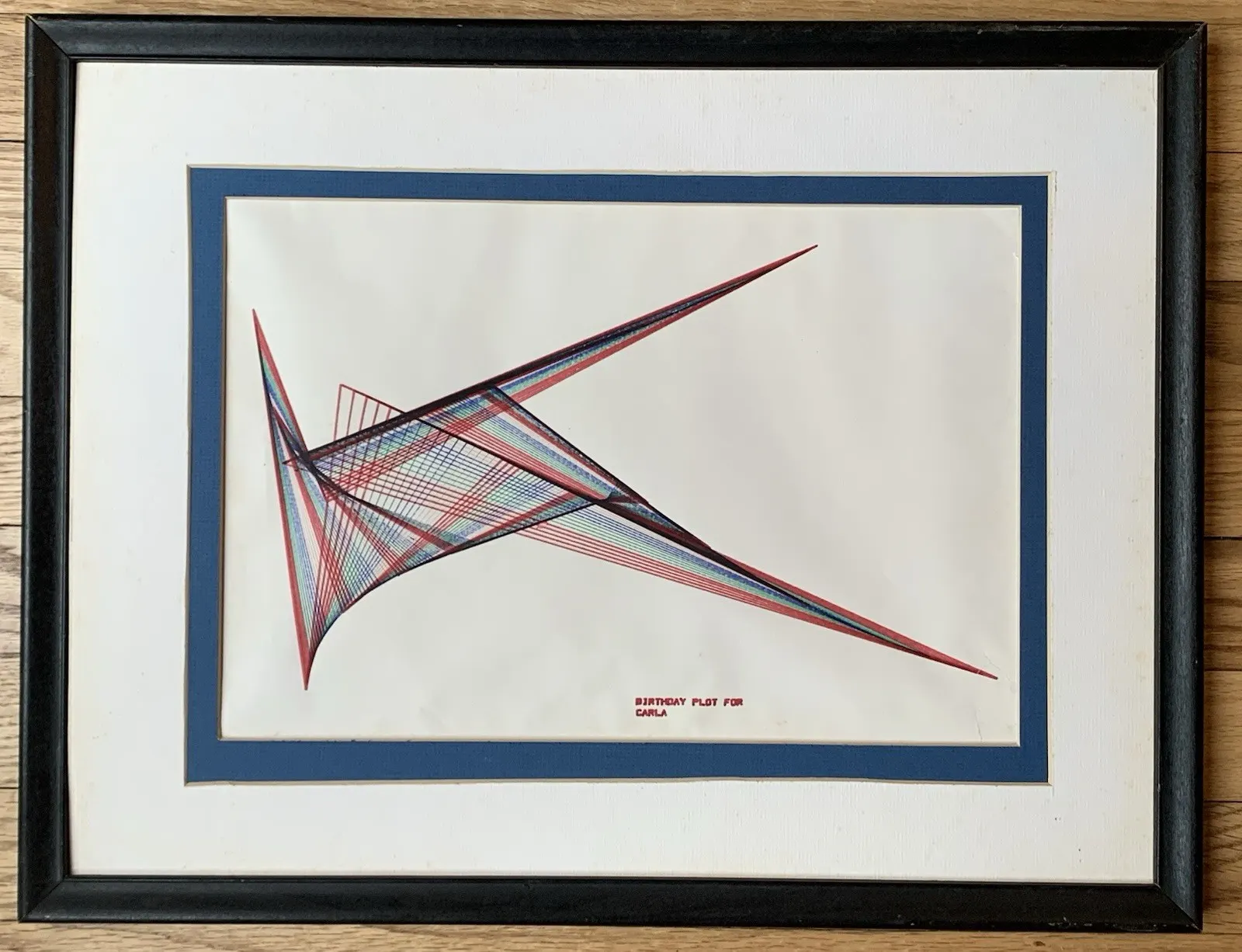 Untitled (geometric line drawing) by unknown artist