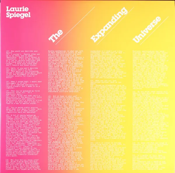 The Expanding Universe by Laurie Spiegel