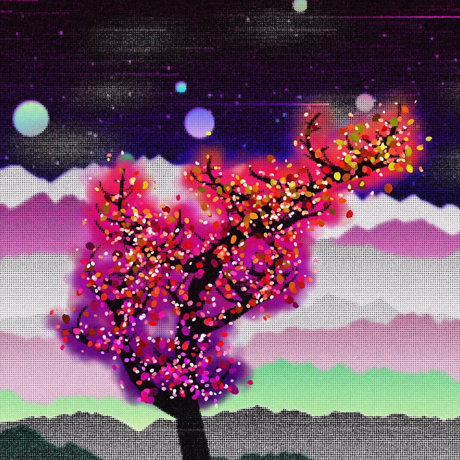 Dithered Branches #230 by KilledByAPixel
