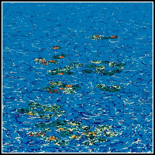 Polluted water lilies #101 by x0y0z0