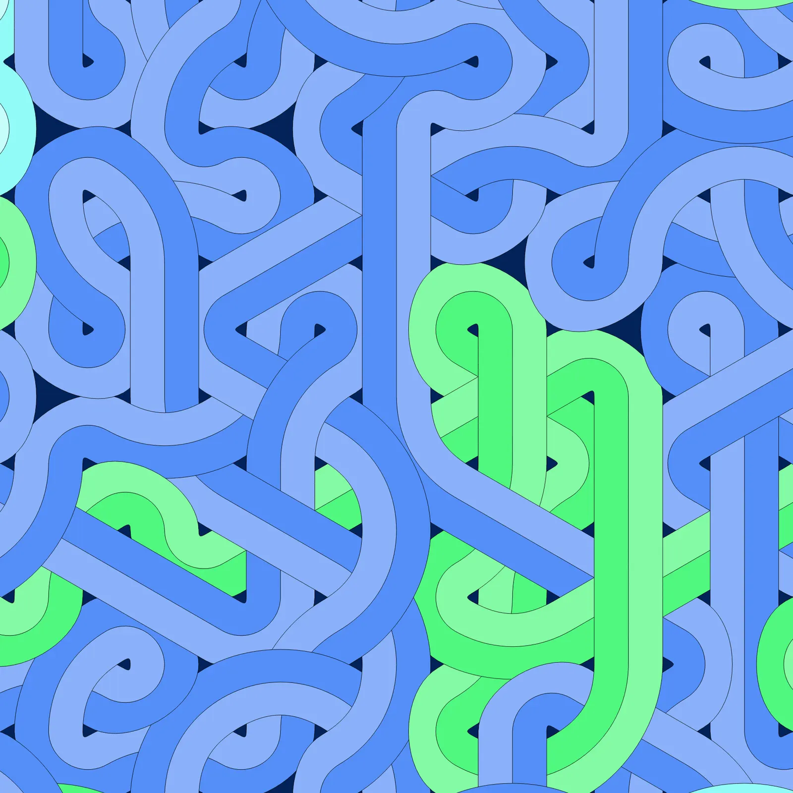 Bézier Truchet #221 by Reinder Nijhoff