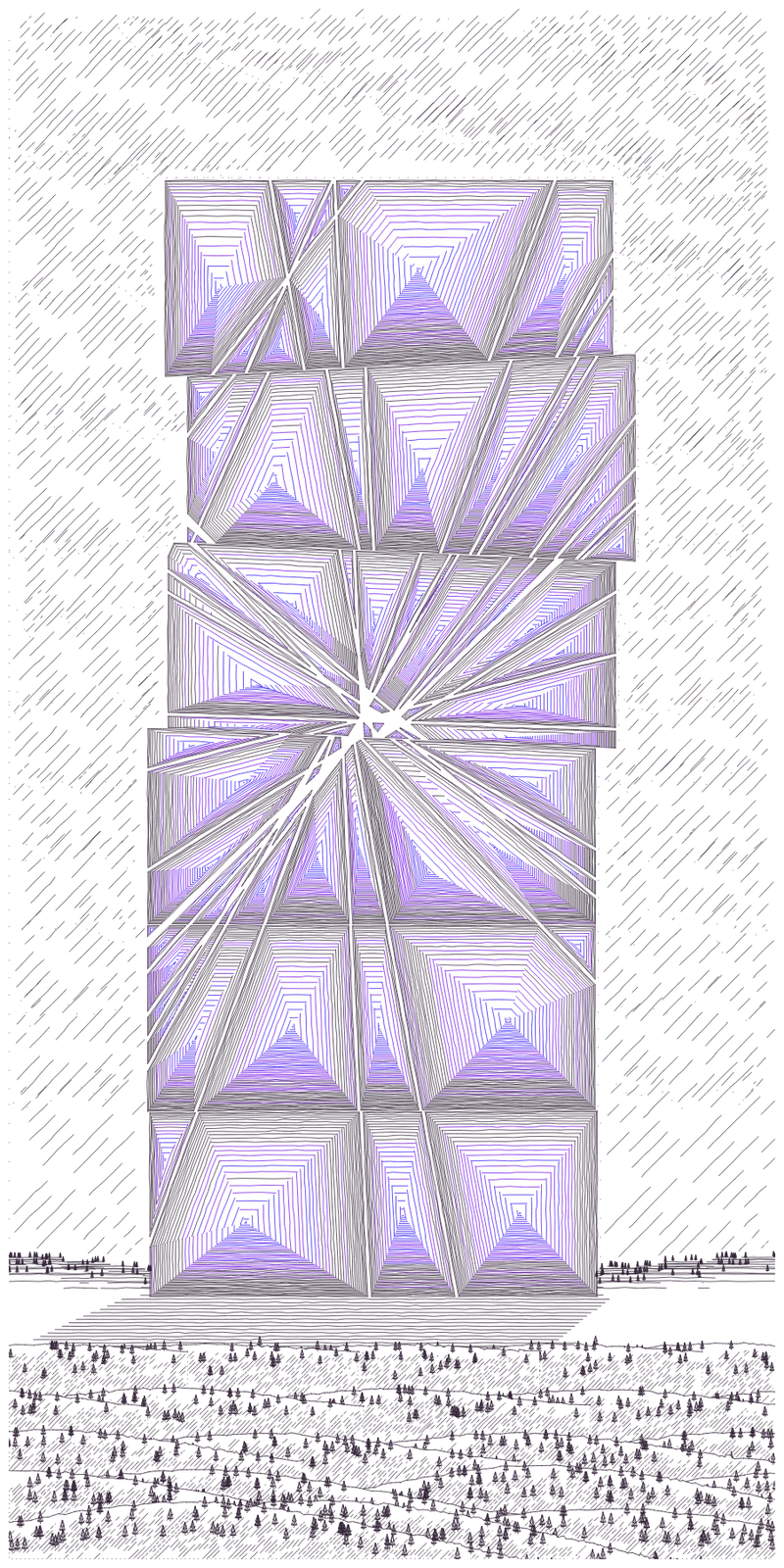 Shattered Obelisks #63 by Oleg Abakshonok