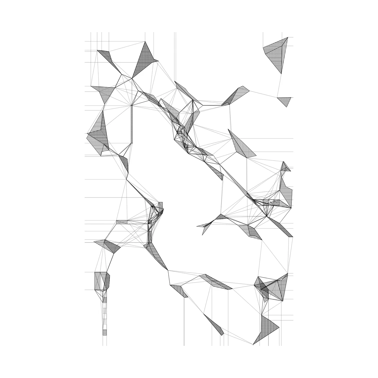 Suspended polygons #33 by nclslbrn