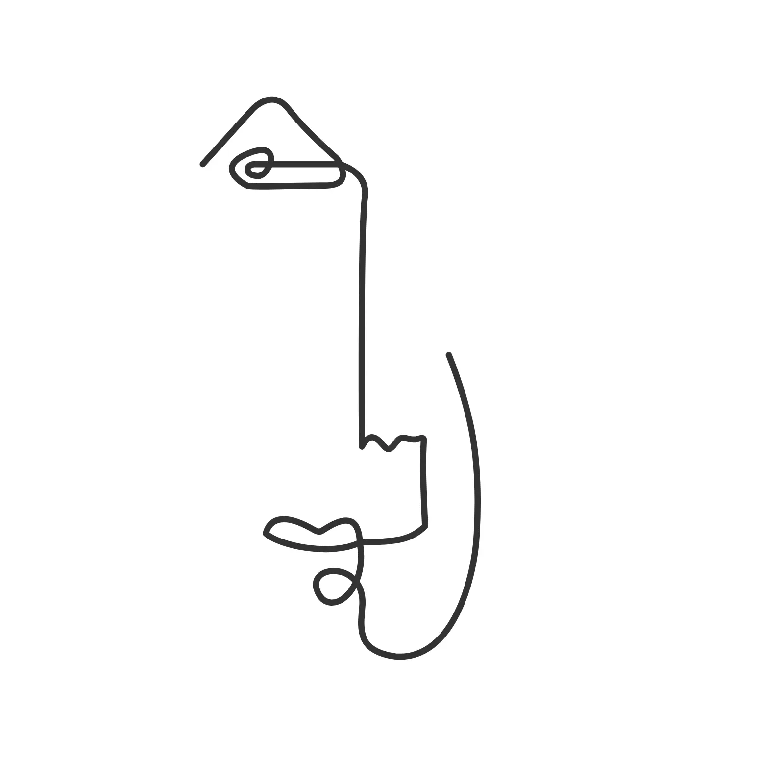 One line faces #42 by Denys Potapov