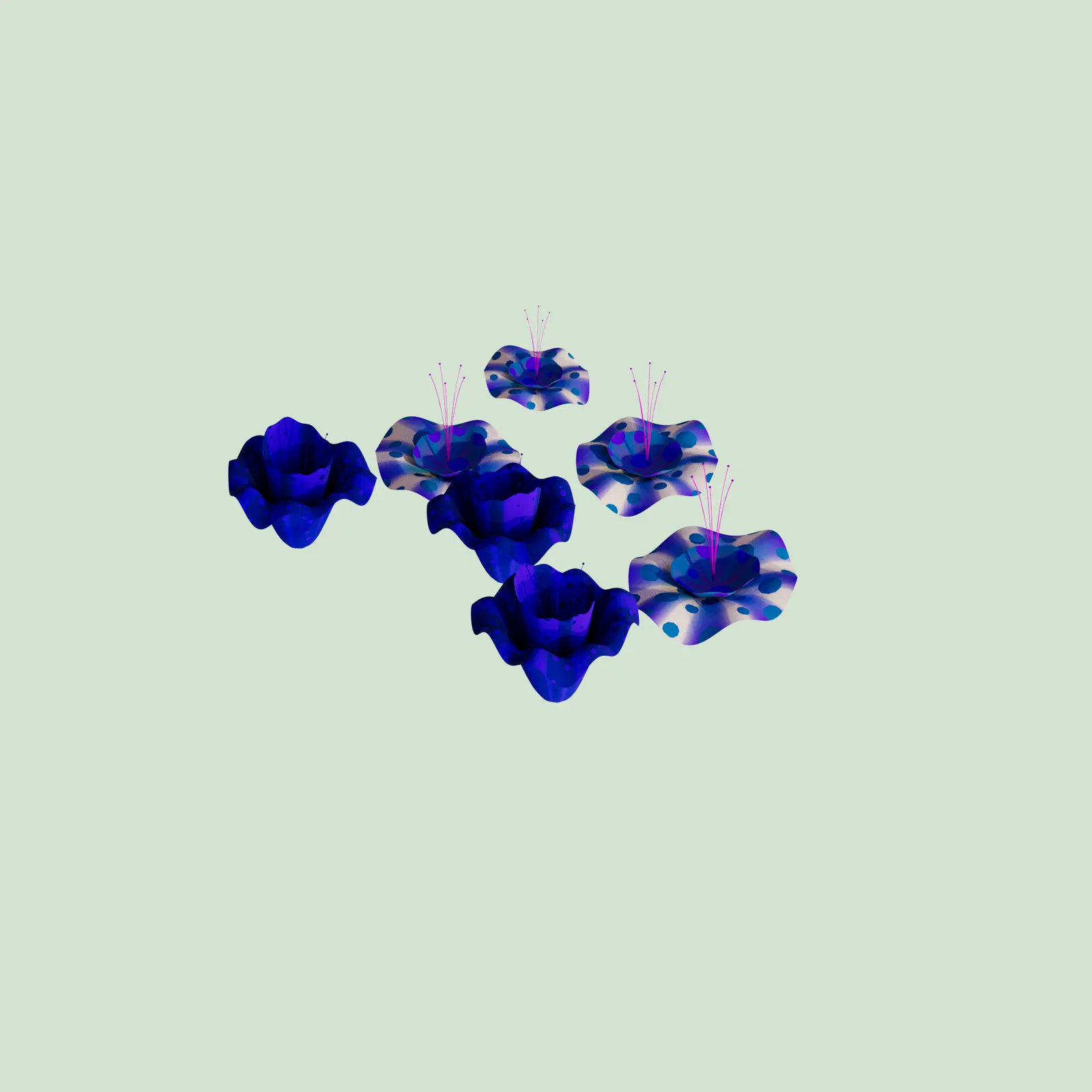 Study of Parametric Flowers #1 by Shrilliant