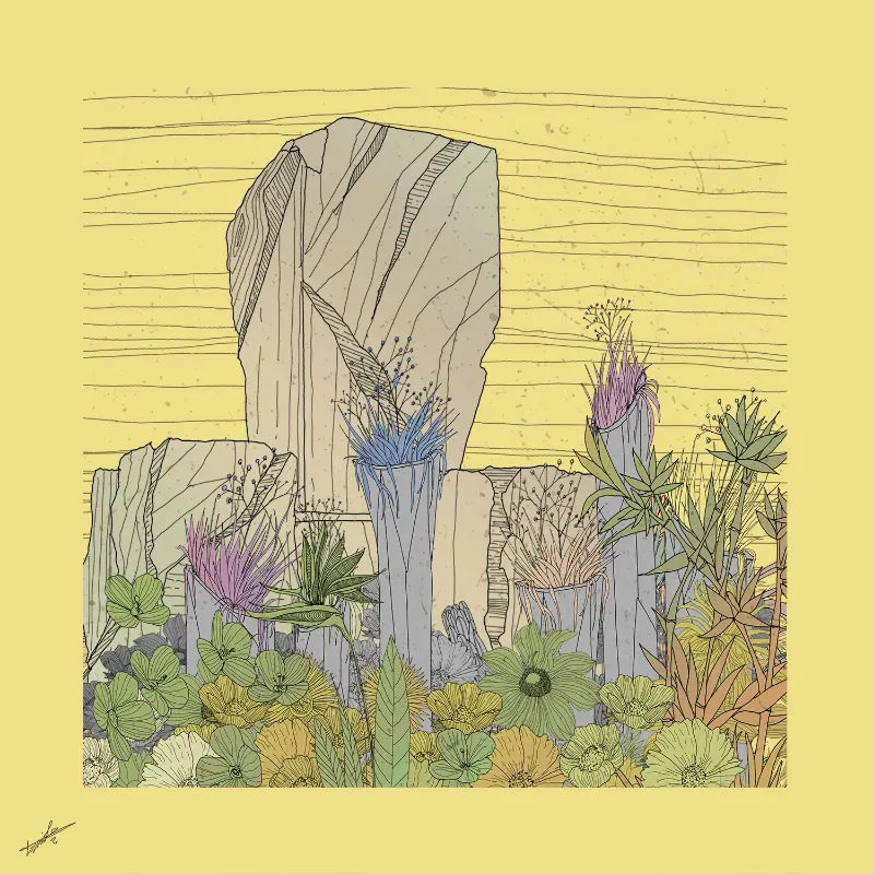Garden of Lines #Rocks_Blooms #45 by yunus guneyli