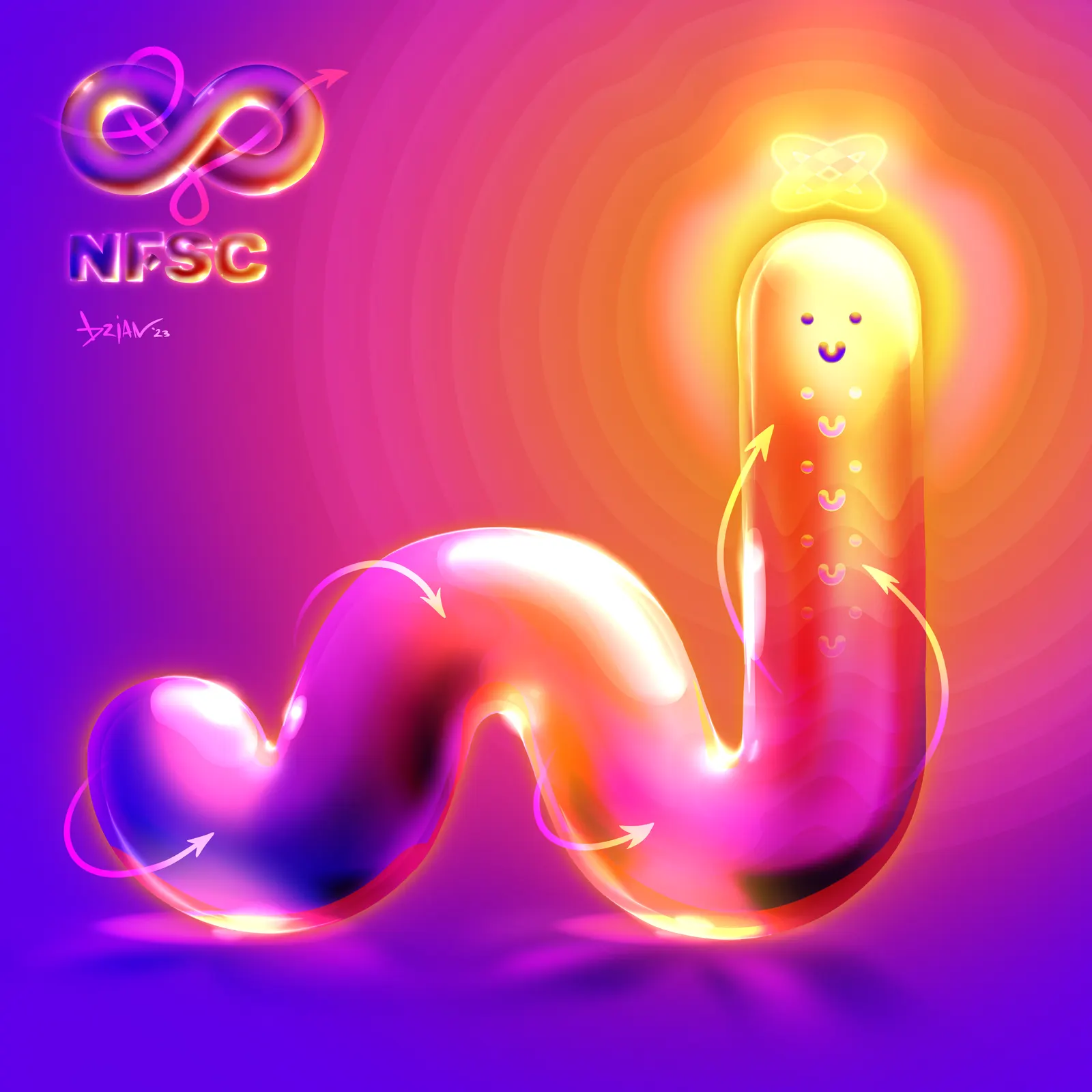 The Worm NFT X NFSC X Brian Morris by unknown artist