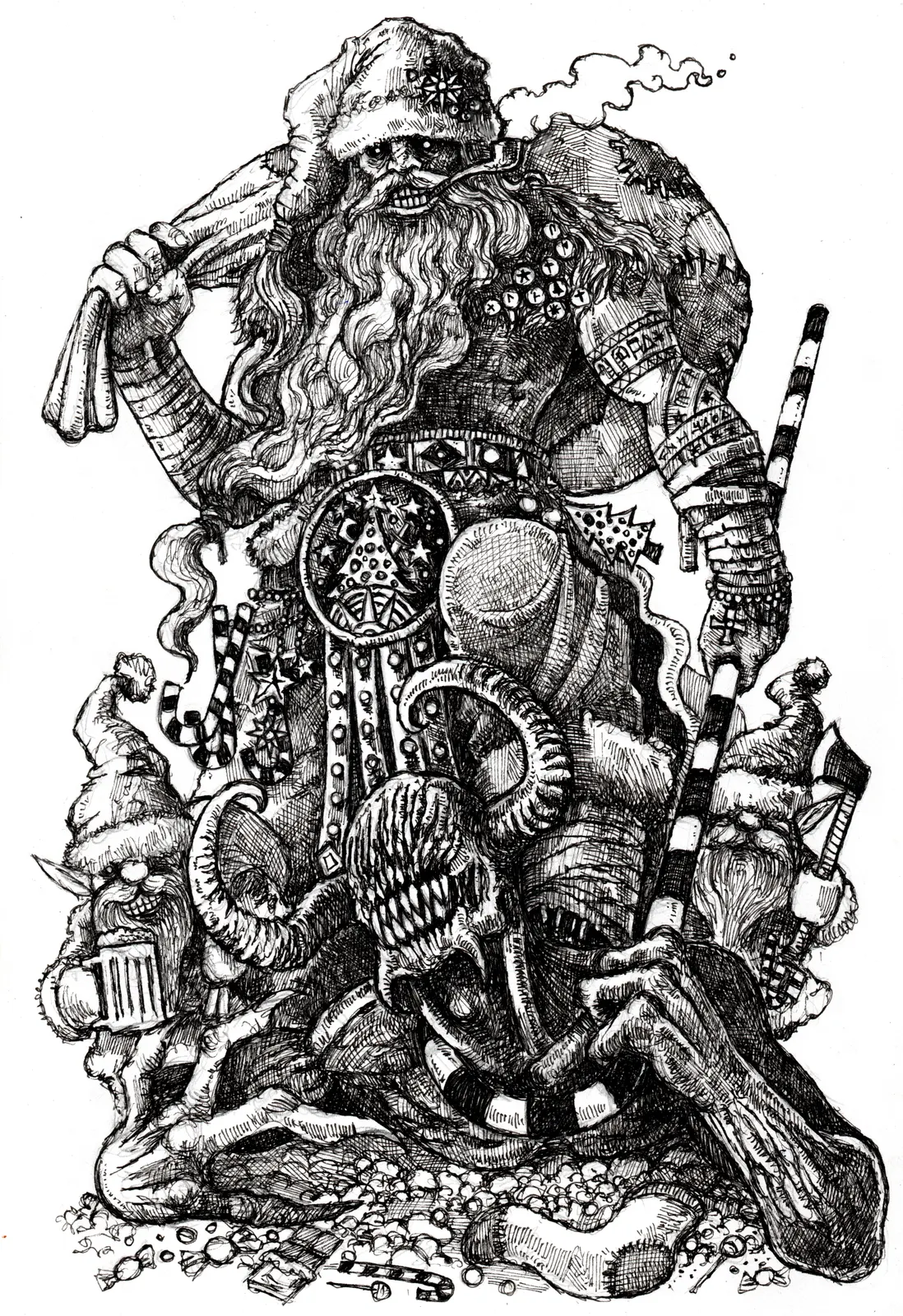 Santa "The Demonhunter" by unknown artist