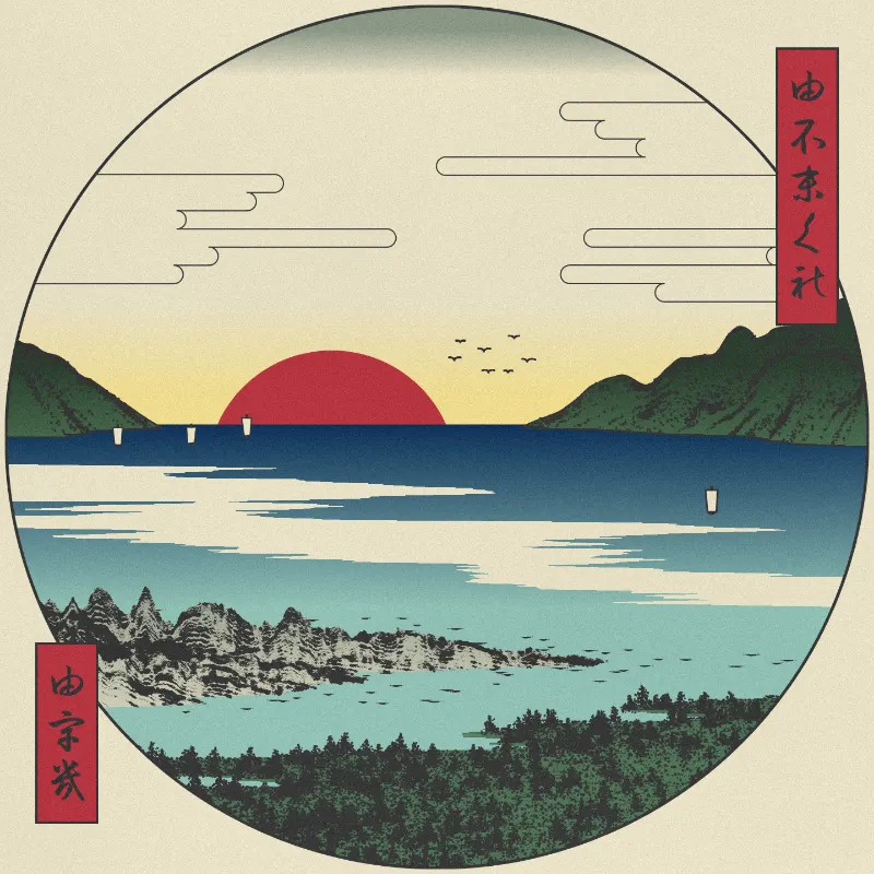 ukiyo-e seascape #80 by ykxotkx