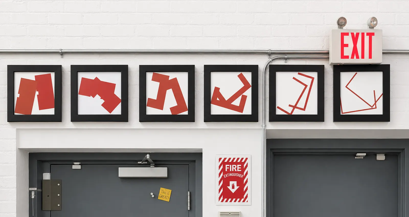 6 Collages, Carré Coupé en 2, serie B, no 1 - 6 — part 1 by Vera Molnar