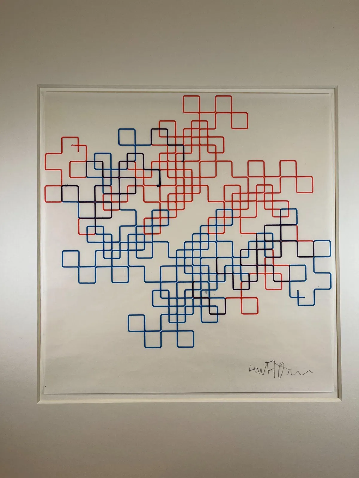 1 plotterdrawing, Drakula series, untitled by Herbert W Franke