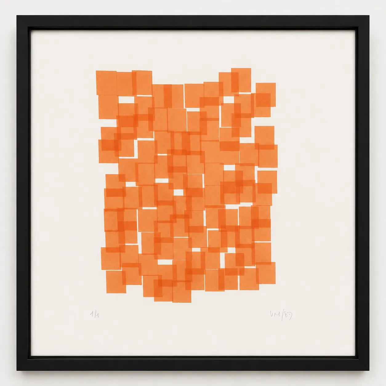 Interstices Oranges, 1/1 by Vera Molnar