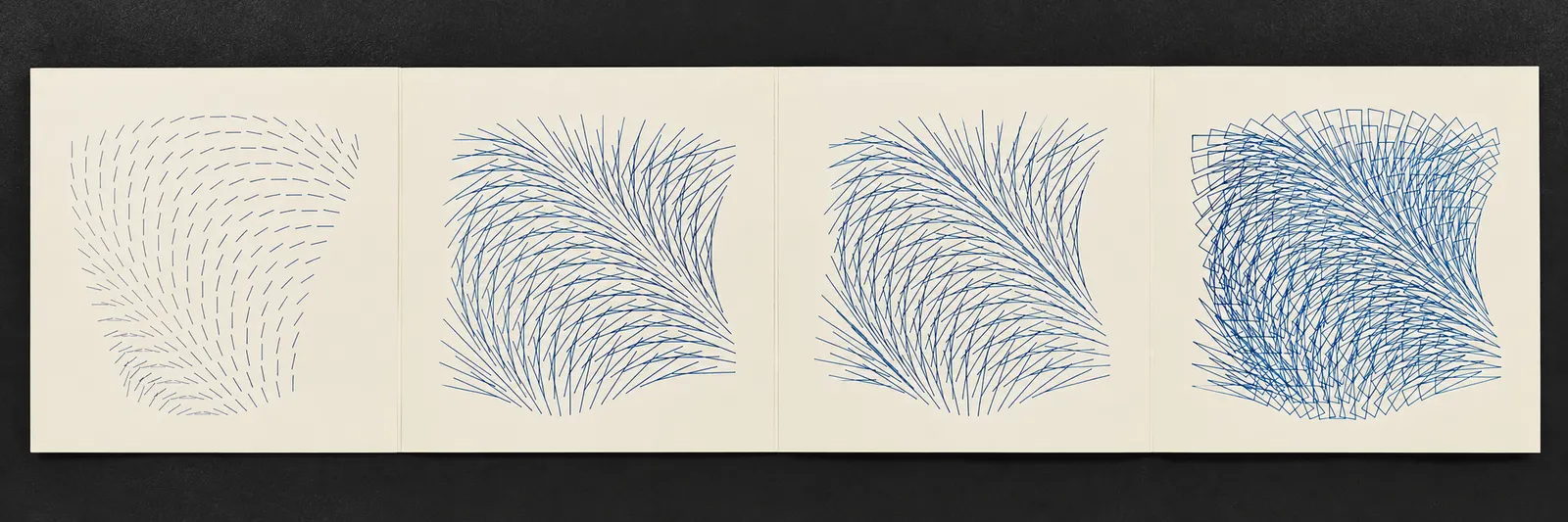 entwicklung zu zweihundertsechsundfünfzig dreiecken, serie 1–4 by Horst Bartnig
