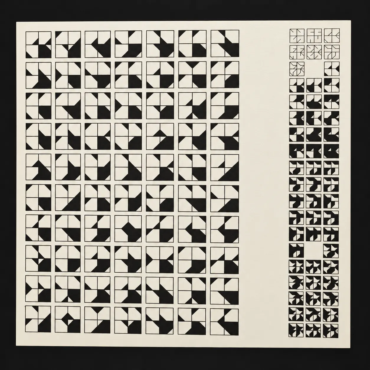 3622 Variationen (Blatt 9 von 55 Blättern, Variationen 561–630) by Horst Bartnig