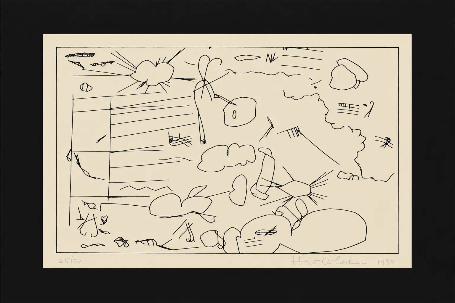 Untitled (Penny Plain Suite, 3) by Harold Cohen