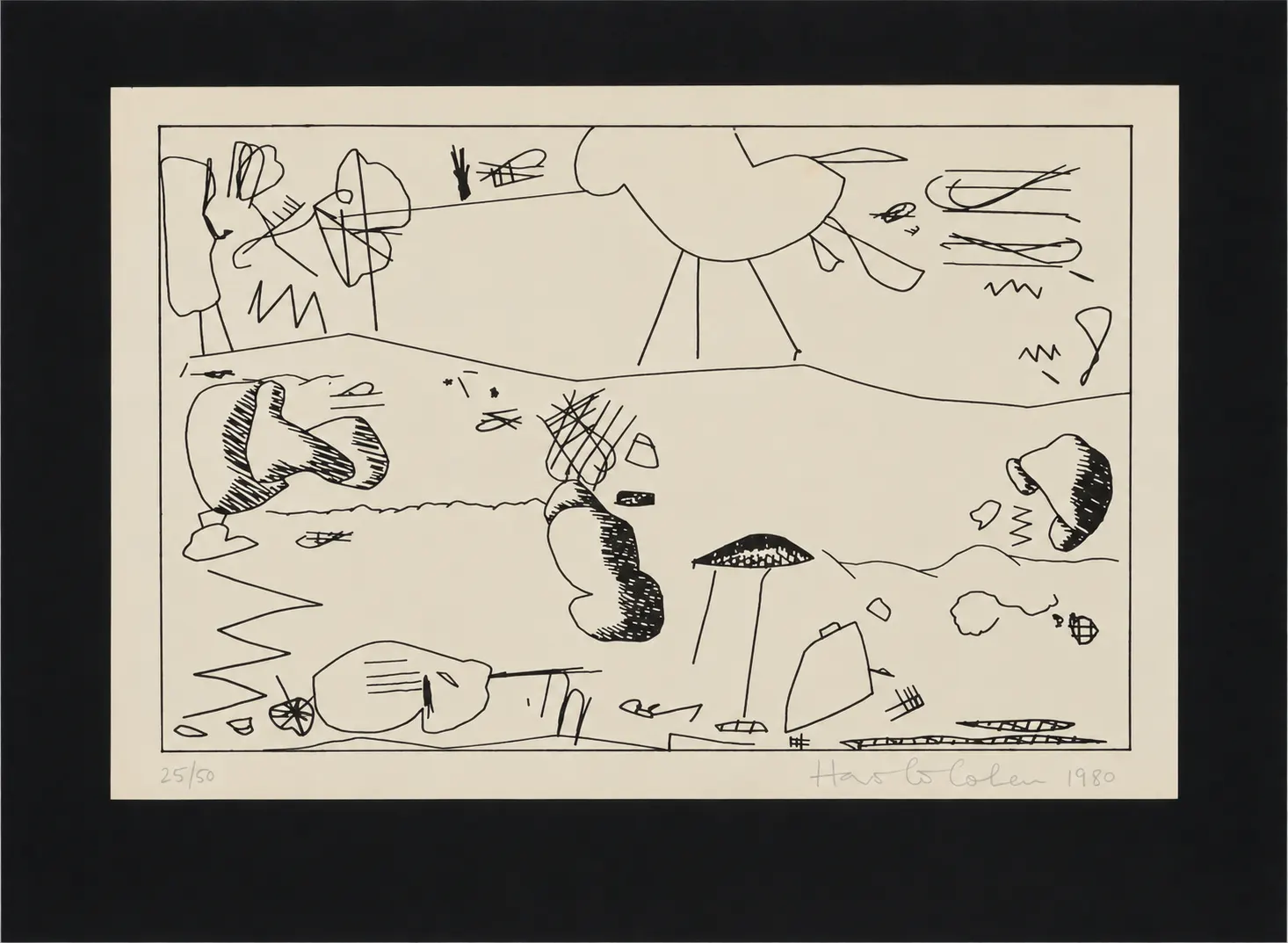 Untitled (Penny Plain Suite, 4) by Harold Cohen