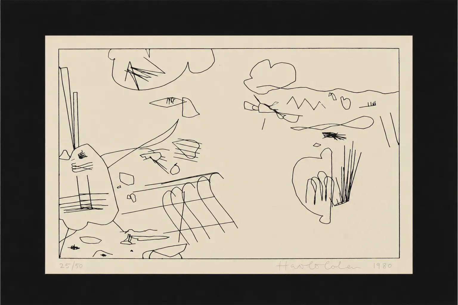 Untitled (Penny Plain Suite, 5) by Harold Cohen