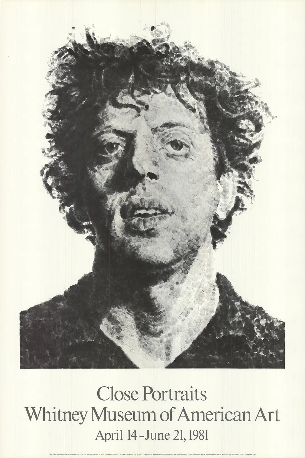 Close Portraits — Whitney Museum of American Art (exhibition poster) by Chuck Close