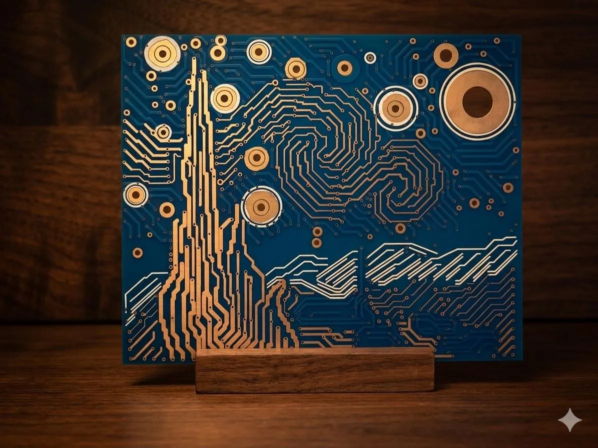 Starry Night PCB Art by Donovan George