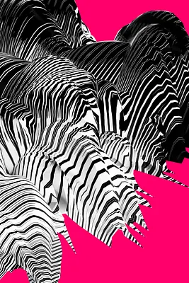 Zebra Punk Fields (OBJKT4OBJKT) by Marius Watz