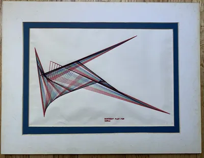 Additional view of Untitled (geometric line drawing)