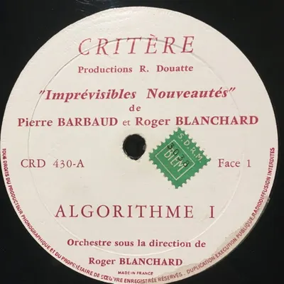 Additional view of Algorithme 1 — Musique extraite du film 'Imprévisibles Nouveautés'