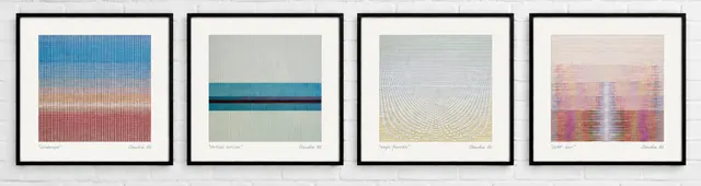 Vier Computergrafiken (Druckgrafiken) or  4 Computer Graphics — all panels together